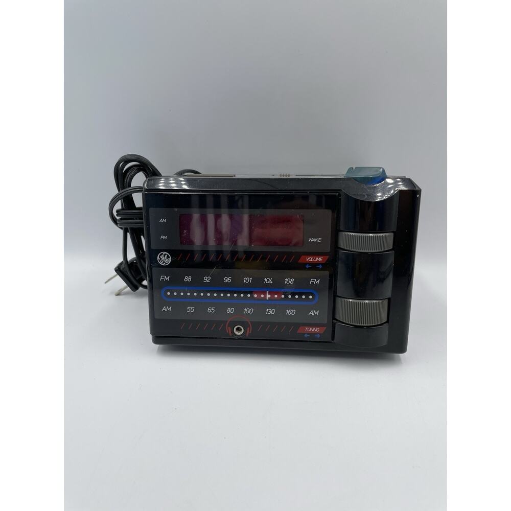 GE General Electric Nite Jammer Alarm Clock AM FM Radio 7-4607BKA WORKS!